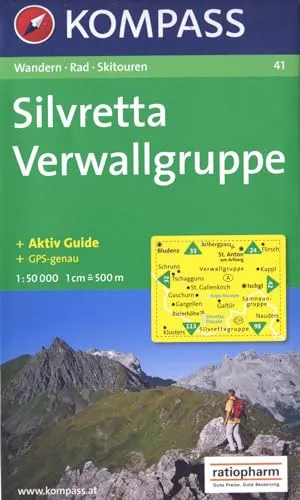Produktbild Silvretta, Verwallgruppe: Wander-, Bike- und Skitourenkarte. GPS-compatible. 1:50.000