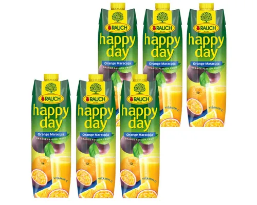 Rauch Happy Day Orange Maracuja Fruchtsaft 1000ml 6er Pack - Erfrischender Rauch Happy Day Orange Maracuja Fruchtsaft im praktischen 6er Pack. Der fruchtige Mix aus Südfrüchten überzeugt mit einem hohen Fruchtgehalt und bringt die Sonne ins Glas!