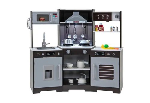 COSTWAY Spielküche, Kinderküche, mit Lichtern, 110 x 43 x 92 cm