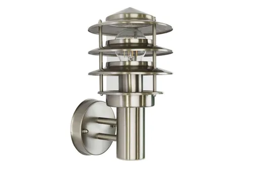 Maxkomfort Außen-Wandleuchte 249 – Edelstahl & Glas - Lampen – Elegante Außenwandleuchte aus Edelstahl und Glas, IP44 Schutzart, ideal für wetterfeste Beleuchtung im Außenbereich.