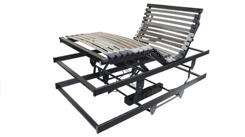Shogazi® Lattenrost mit Motor Pflegebett 90x200, 100x200, 120x200 cm - Lattenroste extra stabil, aus hochwertigem Buchenholz, belastbar bis 180kg, mit 3 motorisierten Verstellfunktionen für optimalen Komfort und individuelle Anpassung.