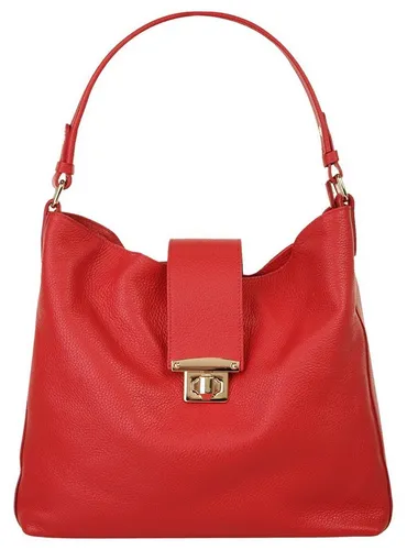 Samantha Look Shopper aus echtem Leder, Made in Italy - Rot - Handtasche aus hochwertigem, echtem Leder, Made in Italy. Mit abnehmbarem, verstellbarem Schulterriemen und mehreren Fächern für optimale Organisation.