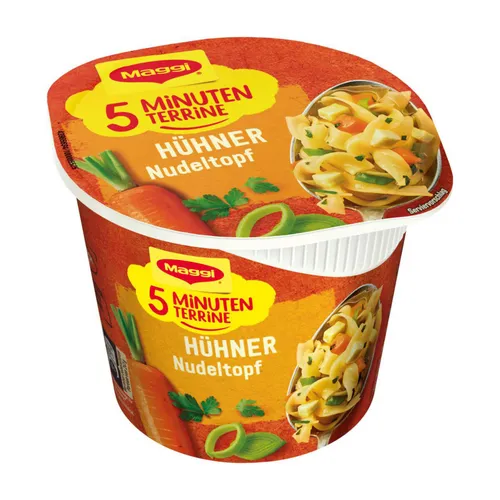 Produktbild Maggi 5 Minuten Terrine Hühner Nudeltopf würziger Geschmack 41g