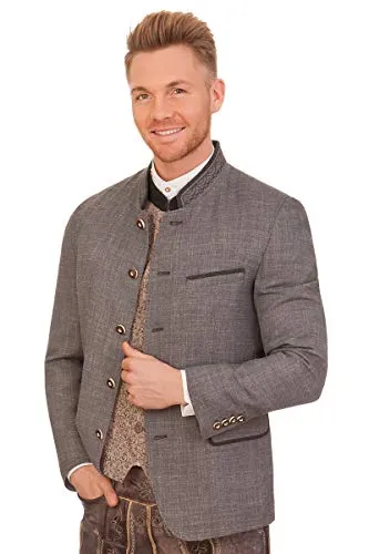 h.moser Janker WALDBURG - hellgrau - Trachtenjacke für Herren, knitterfrei und perfekt für festliche Anlässe oder die Freizeit.