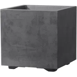 Deroma Pflanzkübel Cubo Millennium 25 cm - Anthrazit - Garten-Zubehör mit integriertem Wasserspeicher für optimale Pflanzenbewässerung. Leicht, robust und ideal für Innen- und Außenbereiche. Mediterranes Flair für Terrasse und Balkon.