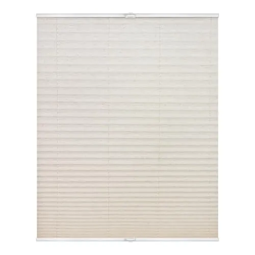 LICHTBLICK ORIGINAL Plissee Klemmfix 90x210 cm - Rollos, ohne Bohren und einfach zu installieren, sorgt für effektiven Sichtschutz und lichtdurchlässige Eleganz in Beige.