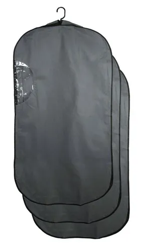 ZOLLNER Kleidersack (3 St) Vliessstoff mit PVC, mit Sichtfenster