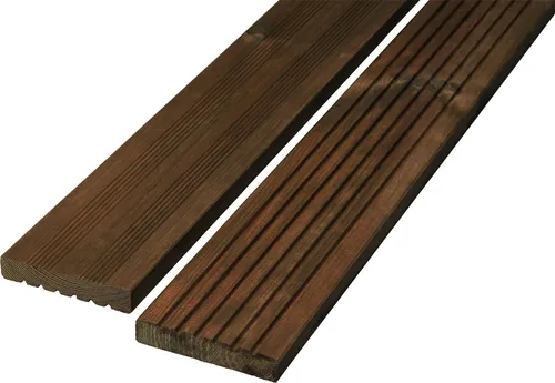 Produktbild Rettenmeier Terrassendiele Kiefer 200 x 14,5 x 2,8 cm grob/fein teakbraun