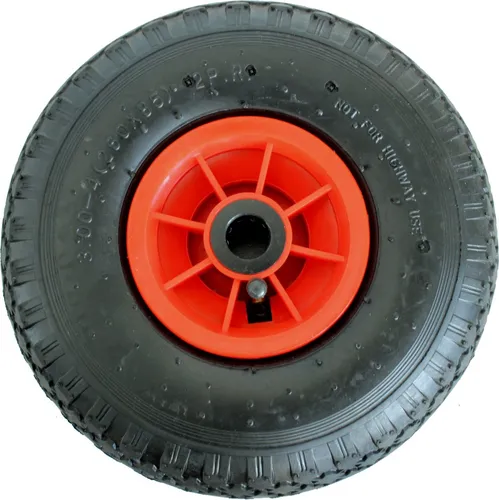 Sackkarrenrad Luftrad 260x85 mm 3.00-4 75 mm zentrierte Nabe Ø 20 mm rot robustes 4 PR Gewebe