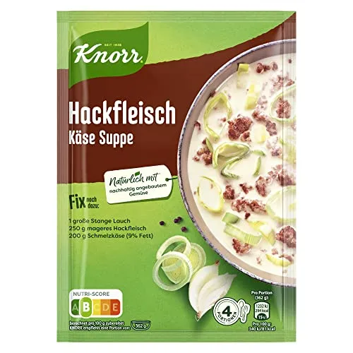 Knorr Fix Würzmischung Hackfleisch Käse Suppe 58g