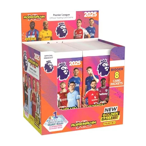 Panini 2024-25 Premier League Adrenalyn XL Kartendose (50 Booster mit insgesamt 400 Karten)