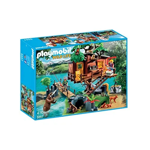 PLAYMOBIL 5557 Hut Bäume - Spielfigur Spielsets, kreatives Spielvergnügen mit detailreichen Bäumen und Figuren für stundenlangen Spaß.
