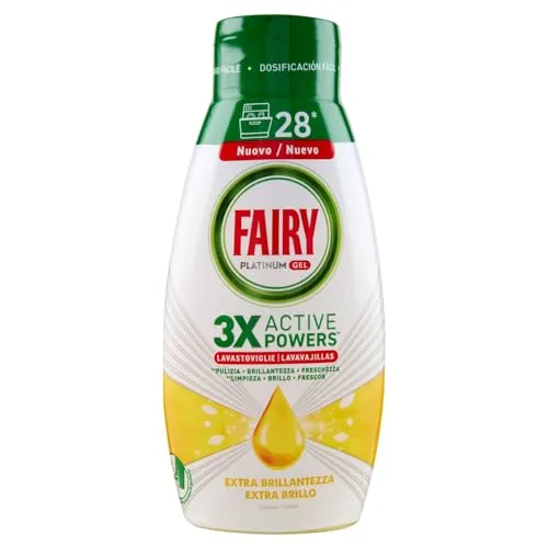 FAIRY PLATINUM gel máquina limón 28 lavados