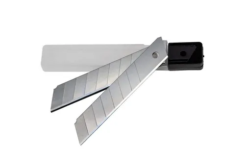 ChiliTec Cuttermesser Cuttermesser Ersatz Abbrechklingen 18mm (10 Stück) im Köcher, Klinge: 1,8 cm, (10-tlg), Cutterklingen im Köcher