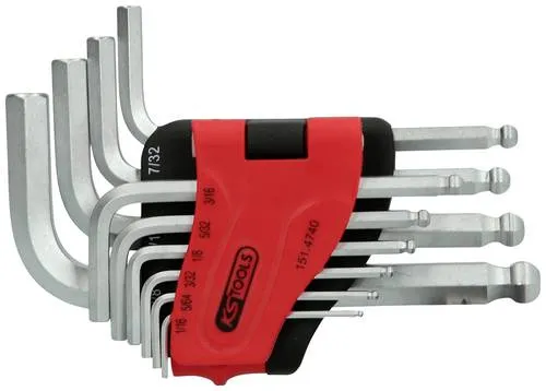 KS Tools 151.4740 Innen-Sechskant Winkelschraubendreher-Set 1/16 Zoll, 5/64 Zoll, 3/32 Zoll, 1/8 Zoll, 5/32 Zoll, 3/16 Zoll, 7/32