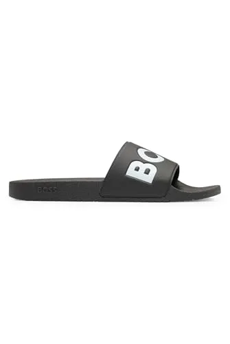 BOSS Aryeh_Slid_npvlg - Elegante Damen Slides - Hochwertige Slides für Damen, gefertigt in Italien aus leichten Materialien mit großem Logo. Ideal für den Sommer und perfekt für stilvolle Auftritte.