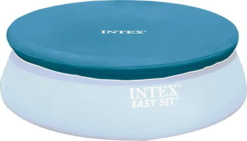 Intex Pool-Abdeckplane Krystal Clear für Easy Set Pools 244cm - Robuste Poolabdeckung für Intex Easy Set Pools mit 244 cm Durchmesser. Schützt vor Laub und Schmutz, mit Drainagelöchern für optimale Luftzirkulation. Hält das Wasser länger warm und reduziert Verdunstung.