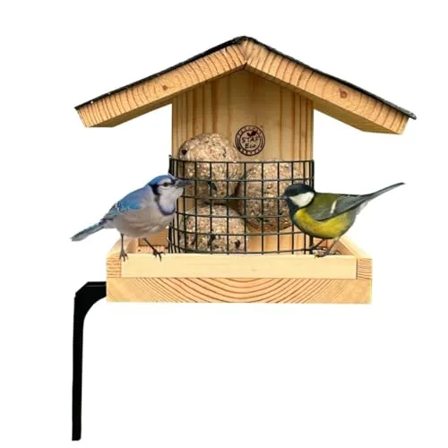 Stafeco Vogelhaus – Handgefertigtes Futterhaus für Balkon und Garten
