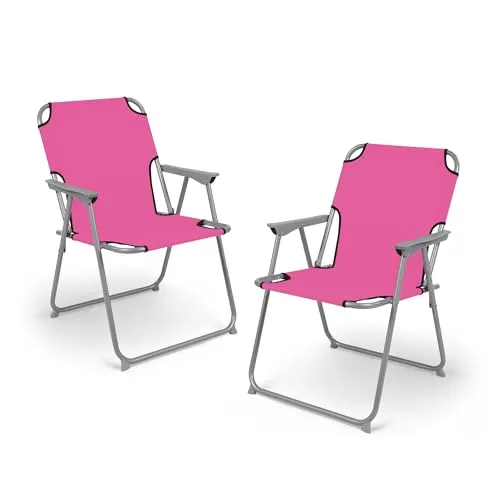 Spetebo Campingstuhl 2er Set in pink von Spetebo