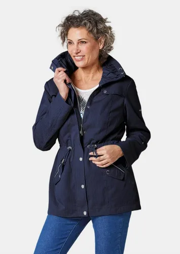 GOLDNER Allwetterjacke Longjacke mit Tunnelzug, Krempelärmeln Gemustertes Design und besonderer Kragenverlauf