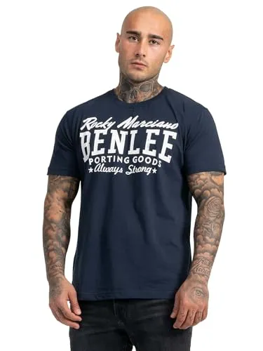 BENLEE Herren Retro Logo T-Shirt Normale Passform, Dark Navy, 3XL