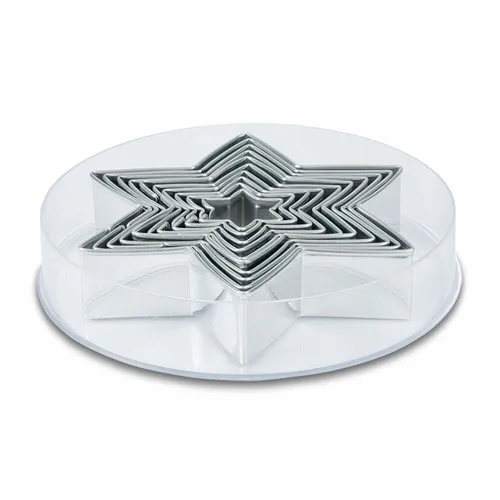 Städter Profi-Ausstecher Sterne 10-tlg - Ausstechformen aus hochwertigem Edelstahl, perfekt für kreative Plätzchen und Kekse in verschiedenen Größen, ideal für Backliebhaber.
