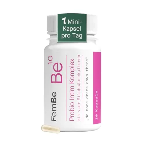 Probiotische Mini-Kapseln für Frauen – Milchsäurebakterien für die Vaginalflora, Milchsäurekur, 4 Lactobacillus-Stämme (u. a. L. crispatus & L. rhamnosus) – pflanzliche Kapselhülle, 30 Kapseln