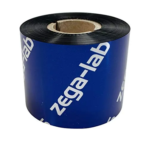 zega-labels Thermotransfer Farbband 50 mm x 300 m - zega blue (Wachs Premium) - Farbseite AUSSEN - Ribbon für Zebra ZT-Serie/ZM400/ZD420T/ZD421T/ZD230T - 1 Zoll Kern Ø 25 mm - für Papieretiketten