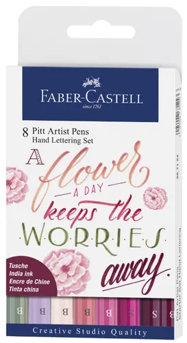 FABER-CASTELL Tuschestift PITT artist pen, 8er Etui 8