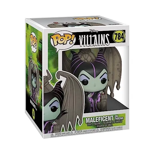 Funko Pop! Deluxe: Villains-Maleficent Onthrone - Disney Villains - Chibi Figuren - Hochwertige Vinyl-Sammelfigur mit 9,5 cm Höhe, ideal für Sammler und Disney Villains Fans, perfekt als Geschenk für besondere Anlässe.