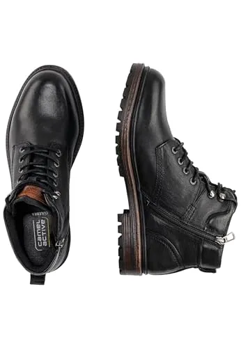 camel active Herren CLUEBRA Boot mit Reisverschluss Schwarz, menswear-43