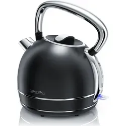 Arendo Wasserkocher Retro Edelstahl Teekessel 1,7 l