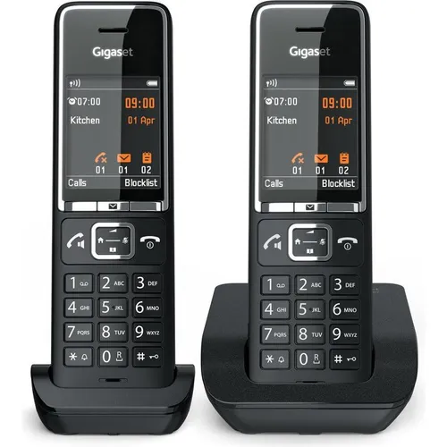 Gigaset WIRELESS PHONE COMFORT 550 DUO BLACK CHROME