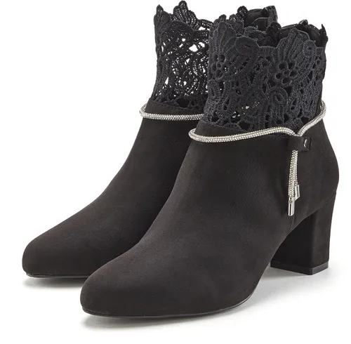 LASCANA Stiefelette schwarz Größe 39 - Wanderschuhe in edlem Design mit ca. 6 cm Absatzhöhe. Die Stiefelette aus pflegeleichter Microfaser überzeugt durch Komfort und Stil für jeden Anlass.