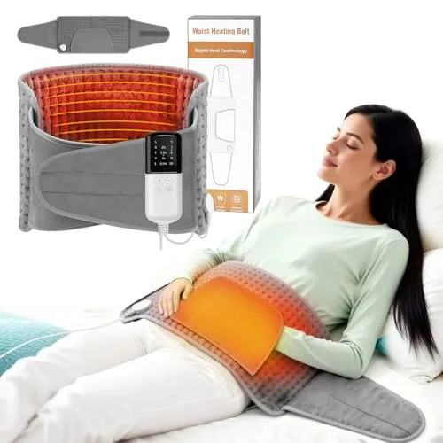 Heizkissen,125x30cm Elektrisches Wärmekissen Heizdecke für Rücken, Bauch und Taille,Heizkissen mit Abschaltautomatik,4-Timer Einstellung, 10-stufige Temperatur,waschmaschinenfest