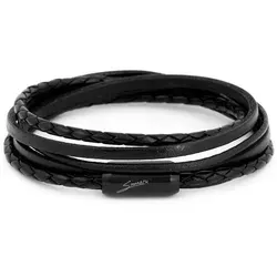 Simaru Lederarmband Herren - Handgefertigt in Deutschland - Hochwertiges Wickelarmband aus pflanzlich gegerbtem Leder. Mit starkem Edelstahl Magnetverschluss für Sicherheit und Stil. Perfektes Schmuckgeschenk!
