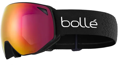 Bollé Torus BG062010 Groß Unisex Skibrille - Schneebrille mit UV400 Schutz, ideal für Skifahren und Snowboarding, in stylischem Schwarz Matt mit Volt Rubin Gläsern für optimale Sicht.