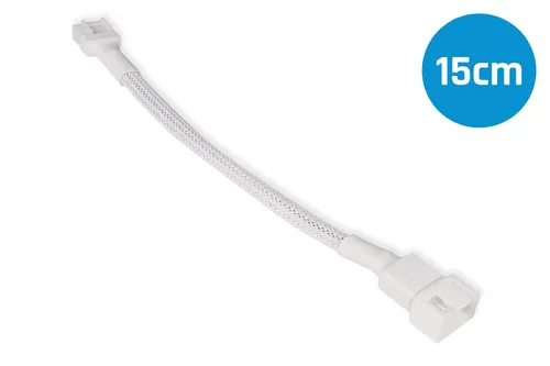 Alphacool Lüfterkabel 4-Pin auf 4-Pin Verlängerung 15cm weiß