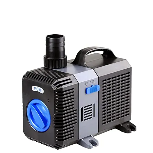 AquaOne CTP-5000 Aquarium & Teichpumpe - Pumpen für den Gartenteich mit energiesparender 30 Watt Technologie und einer Förderleistung von 5000 l/h, ideal für einen leisen und effizienten Betrieb.