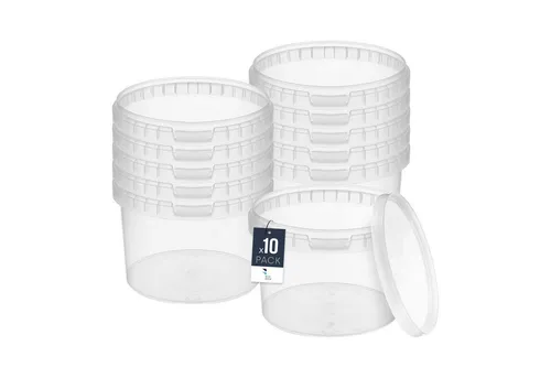 BENBOW Putzeimer für Lebensmittel, Farben, Chemikalien, (Transparent, 10-tlg., 3L)