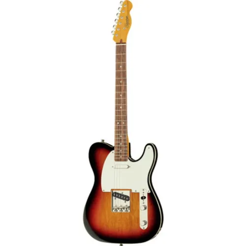 Squier CV 60s Custom Tele 3-SB E-Gitarre - Gitarren-Klassiker mit Nato-Korpus und Ahorn-Hals; ideal für authentischen Telecaster-Sound und vielseitige Spielstile.