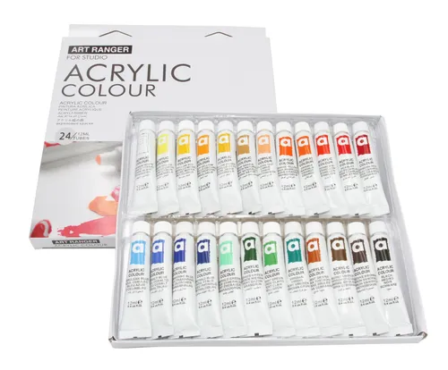 Art Ranger® Acryl-Farbset, 24 Tuben a 12ml, Künstlerfarben, Acryl 24x12ml, Malen