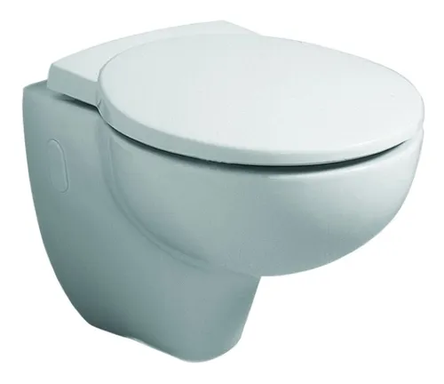 Keramag Geberit Joly WC-Sitz - Weiß Alpin - Hochwertiger WC-Sitz ohne Absenkautomatik, ideal für modernes Badezimmerdesign und einfache Montage.