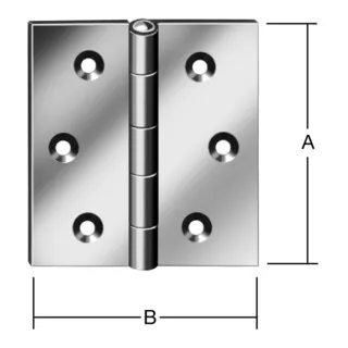 VORMANN Tür-Scharnier kantig,B40xH40mm gerollt Edelstahl,rostfrei