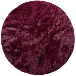 Paco Home Hochflorteppich, Lila, Textil, Rund, 200x200 cm, strapazierfähig, für Fußbodenheizung geeignet, Teppiche & Böden, Teppiche, Hochflorteppiche & Shaggys