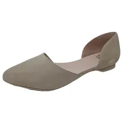 Apple of Eden Damen Slipper in Taupe, Größe 41 - Komfortabel und Stylisch - Elegante Slipper aus Velourleder für Damen, in modischem taupe. Ideal für den Alltag, mit flachem Absatz und praktischem Schlupfdesign für einfachen Einstieg.