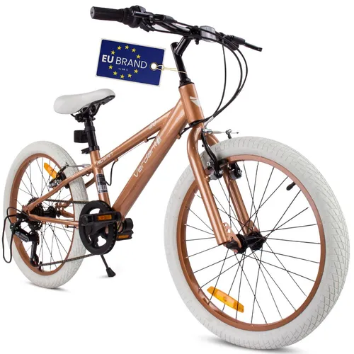Zoll Kinderfahrrad 6-Gang MTB Verdant Rowan 20 - Beige Kinderfahrrad für Jungen, ideal für 5-11 Jahre, mit 6-Gang Schaltung für müheloses Fahren und Abenteuer.