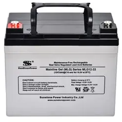 Sunstone 12V 33Ah AGM-Bleibatterie für USV-Stromspeicher - Zuverlässige AGM-Batterie mit bis zu 5 Jahren Lebensdauer. Wartungsfrei und robust, ideal für USV-Backup-Systeme. Hohe Entladeleistung und breiter Temperaturbereich von -15°C bis 50°C.