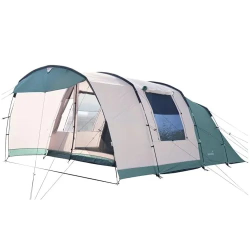Skandika Tunnelzelt Hafslo 5 Sleeper Protect - Geräumiges Familienzelt für 5 Personen - Campingzelt für 5 Personen mit Sleeper Technologie für dunkle Schlafkabinen und 5000 mm Wassersäule, ideal für komfortables Outdoor-Camping.