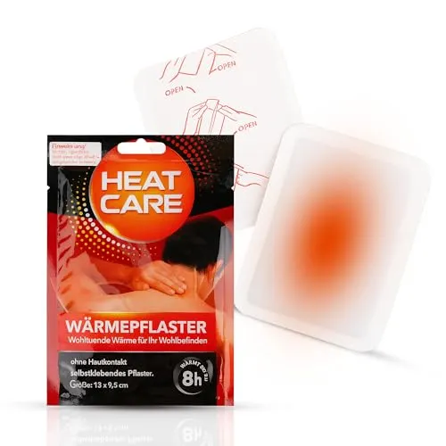 Bestlivings Wärmepflaster (13 x 9,5cm / 4er Pack) - selbstklebende Thermopflaster für Rücken, Nacken, Schulter und Körper - 8 Stunden wohlige Wärme - Natürliche Inhaltsstoffe